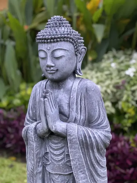 Artikelbild 9 des Artikels “Jagan - Stehender Buddha, 105 cm H | Steinguss “